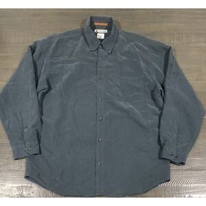 VTG Columbia Men's Size L - Blue Long Sleeve Button Down Shirt